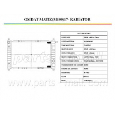 PXNDC-013 Parts mall Радиатор, охлаждение двигателя