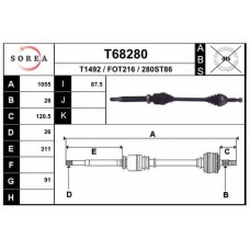 T68280 EAI Приводной вал