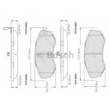 F 03B 150 277 BOSCH Комплект тормозных колодок, дисковый тормоз