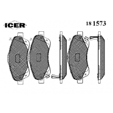 181573 ICER Комплект тормозных колодок, дисковый тормоз
