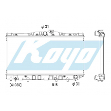 PA010044 KOYO P-tank corrugate-fin ass'y