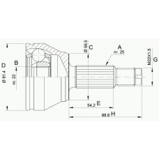 CVJ5192.10 OPEN PARTS Шарнирный комплект, приводной вал