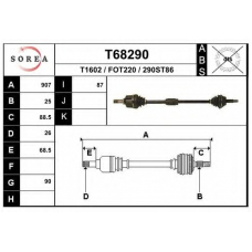 T68290 EAI Приводной вал