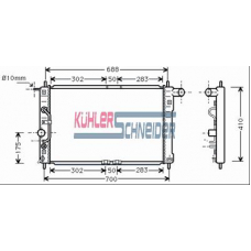 5200061 KUHLER SCHNEIDER Радиатор, охлаждение двигател