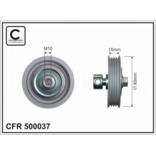 500037 CAFFARO Натяжной ролик, поликлиновой  ремень