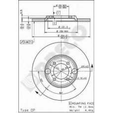 BS 7384 BRECO Тормозной диск