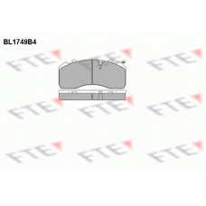 BL1749B4 FTE Комплект тормозных колодок, дисковый тормоз