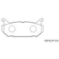 KD3784 ASIMCO Комплект тормозных колодок, дисковый тормоз