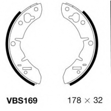 VBS169 MOTAQUIP Комплект тормозных колодок