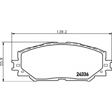 T1580 PAGID Комплект тормозных колодок, дисковый тормоз