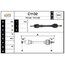 C1132 SNRA Приводной вал