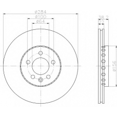 8DD 355 107-251 HELLA Тормозной диск