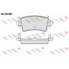 BL1821B3 FTE Комплект тормозных колодок, дисковый тормоз