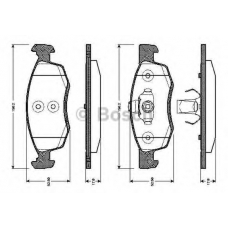 0 986 TB3 038 BOSCH Комплект тормозных колодок, дисковый тормоз