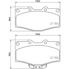 8DB 355 009-471 HELLA Комплект тормозных колодок, дисковый тормоз