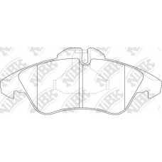 PN0301 NiBK Комплект тормозных колодок, дисковый тормоз