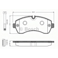 0 986 TB2 946 BOSCH Комплект тормозных колодок, дисковый тормоз