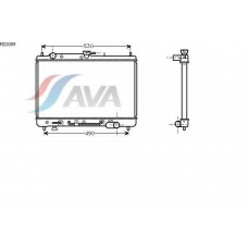 MZ2089 AVA Радиатор, охлаждение двигателя