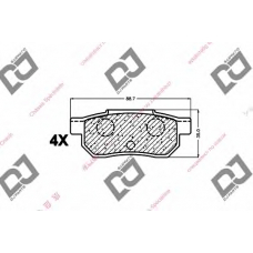 BP1215 DJ PARTS Комплект тормозных колодок, дисковый тормоз