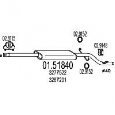 01.51840 MTS Средний глушитель выхлопных газов