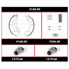 3168.00 WOKING Комплект тормозов, барабанный тормозной механизм