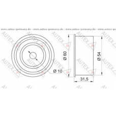 654156 AUTEX Паразитный / ведущий ролик, зубчатый ремень