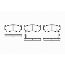 0592 42 KAWE Комплект тормозных колодок, дисковый тормоз