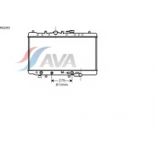 MZ2093 AVA Радиатор, охлаждение двигателя