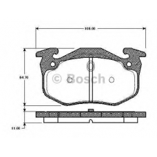 0 986 TB2 515 BOSCH Комплект тормозных колодок, дисковый тормоз