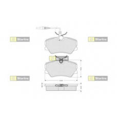 BD S041 STARLINE Комплект тормозных колодок, дисковый тормоз