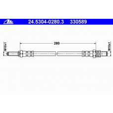 24.5304-0280.3 ATE Тормозной шланг