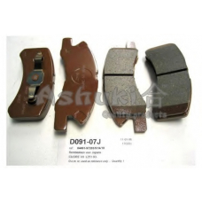 D091-07J ASHUKI Комплект тормозных колодок, дисковый тормоз