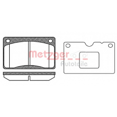 1170699 METZGER Комплект тормозных колодок, дисковый тормоз