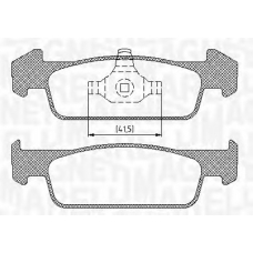 363916060718 MAGNETI MARELLI Комплект тормозных колодок, дисковый тормоз