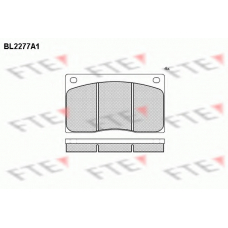 BL2277A1 FTE Комплект тормозных колодок, дисковый тормоз