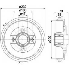 MBD257 MINTEX Тормозной барабан