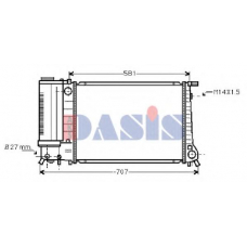 051560N AKS DASIS Радиатор, охлаждение двигателя