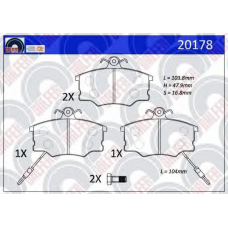 20178 GALFER Комплект тормозных колодок, дисковый тормоз