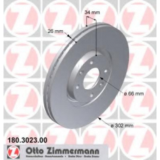 180.3023.50 ZIMMERMANN Тормозной диск