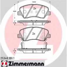 25348.180.1 ZIMMERMANN Комплект тормозных колодок, дисковый тормоз