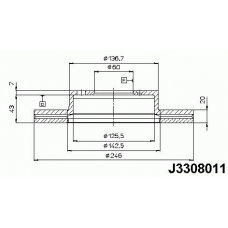 J3308011 NIPPARTS Тормозной диск