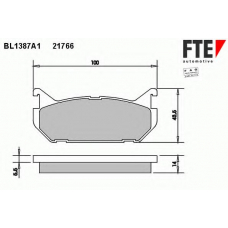 BL1387A1 FTE Комплект тормозных колодок, дисковый тормоз
