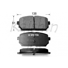 D11230 KAISHIN Комплект тормозных колодок, дисковый тормоз