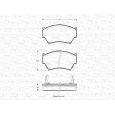 363702160605 MAGNETI MARELLI Комплект тормозных колодок, дисковый тормоз