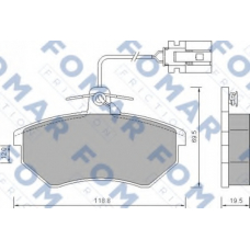 FO 634381 FOMAR ROULUNDS Комплект тормозных колодок, дисковый тормоз