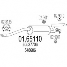 01.65110 MTS Глушитель выхлопных газов конечный