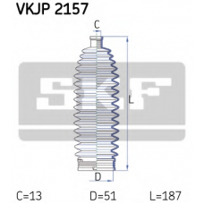 VKJP 2157 SKF Комплект пылника, рулевое управление