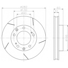 8DD 355 101-041 HELLA Тормозной диск