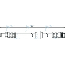 HOS3023 APEC Тормозной шланг