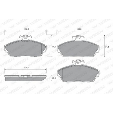 151-1786 WEEN Комплект тормозных колодок, дисковый тормоз